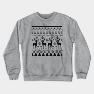 Northern Europe Folk Art Christmas Reindeer Sweater Pattern Crewneck Sweatshirt